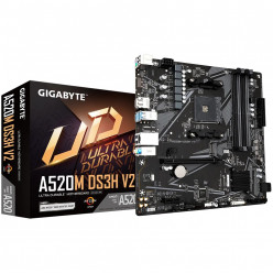 GIGABYTE GA-A520M-DS3H V2, Socket AM4, AMD A520, Dual 4xDDR4-4733, APU AMD graphics, HDMI, DP, 1xPCIe X16, 4xSATA3, RAID, 1xM.2, 1xPCIe X1, ALC887 HDA, 1xGbE LAN, 6xUSB3.2, mATX